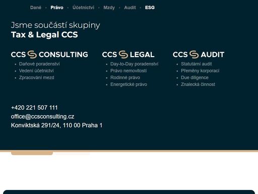 ccs legal s.r.o., advokátní kancelář je etablovanou českou advokátní kanceláří, která poskytuje své služby již od roku 1993.