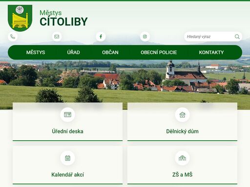 oficiální stránky městyse cítoliby
