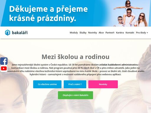 nejrozšířenější online systém pro zjednodušení správy školní agendy. máme za sebou 25 let zkušeností a používá nás více než 3 500 českých škol.