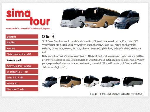 simatour - mezinárodní a vnitrostátní autobusová doprava
