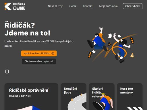 vítejte v autoškole kovařík. poctivá autoškola, která vás naučí a nezklame.