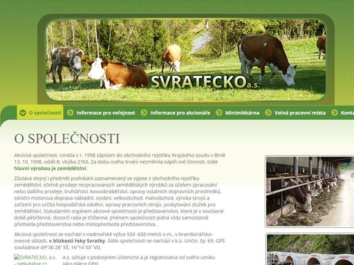 zemědělství, akciová společnost, svratecko, svratka, učín, dalečín naše společnost se zabývá živočišnou i rostlinou výrobou, v blízskosti řeky svratky.