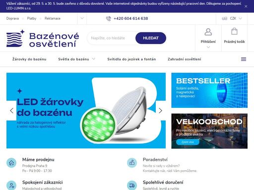 maloobchod a velkoobchod s profesionálním led osvětlením do bazénů. led solární magnetická světla, led světla do bazénu par56. bazénová světla nabíjecí, na stěnu. led světla do fontán a jezírek, aquaparků, domácích bazénů. zahradní led osvětlení. příslušenství k bazénovému osvětlení. poradenství.