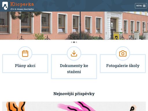 plány akcí   dokumenty ke stažení   fotogalerie školy    nejnovější příspěvky         další aktuality