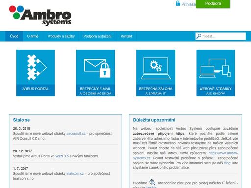 dodavatel software a it služeb a vývojář vlajkové lodi - b2b portálu areus.