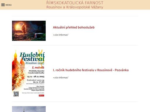 úvod  římskokatolická farnost rousínov, královopolské vážany