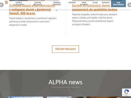 kvalitní systémy pro řešení vašeho domácího komfortu. podlahové topení • stropní chlazení • topné rohože a kabely • chytrá regulace • větrání • ohřev vody.