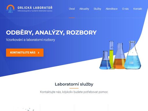 mikrobiologické rozbory vod a fyzikálně-chemické rozbory vod, kalů, sedimentů, zemin, odpadů a vodných výluhů pevných materiálů.