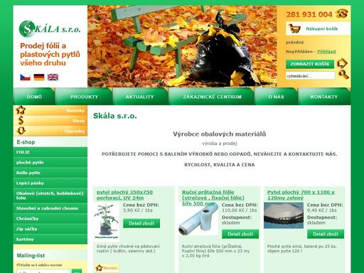 výroba a prodej obalových materiálů