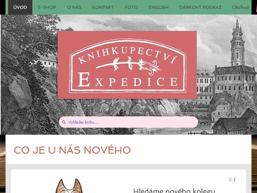 tradiční českokrumlovské knihkupectví s širokou nabídkou nových knih, pohlednic, kalendářů a průvodců.
máme pro vás ty nejlepší knihy, které vycházejí.