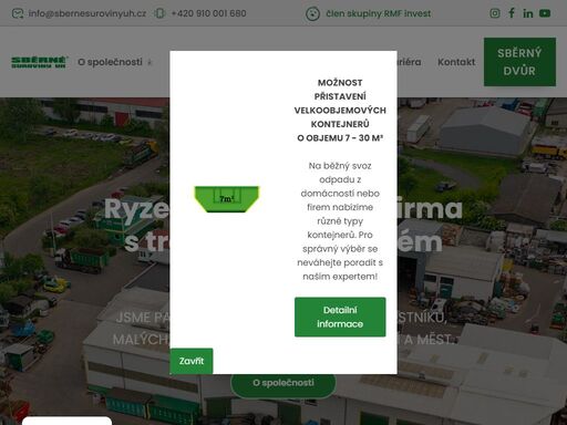 firma soustřeďuje na komplexní služby v odpadovém hospodářství. jsme schopni našim zákazníkům zajistit likvidaci a výkup široké škály odpadů.