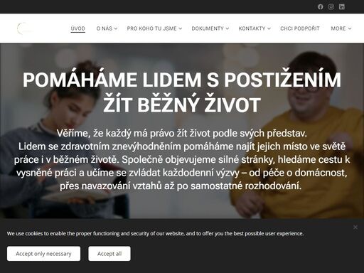 pomáháme lidem s postižením žít běžný život