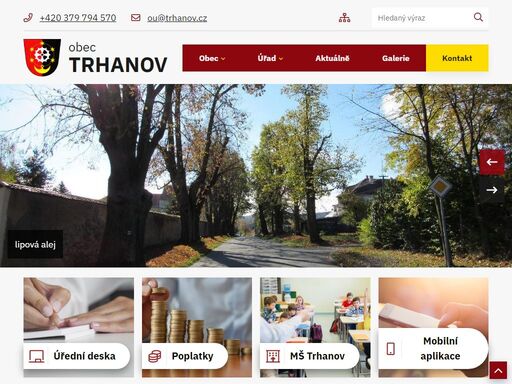 oficiální stránky obce trhanov