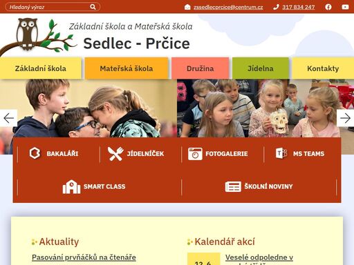 oficiální stránky zš a mš sedlec-prčice