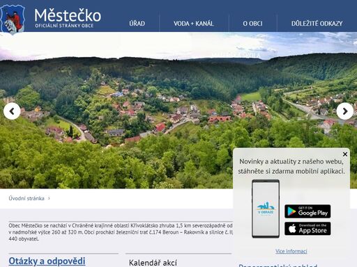 oficiální stránky obce městečko