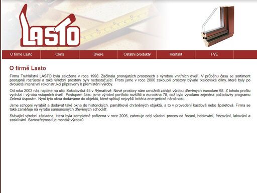 internetová prezentace firmy jaromír lachnit - lasto