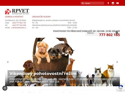 veterinární ordinace rpvet je soukromé veterinární pracoviště a prodejna krmiv. zaměřujeme se na problematiku medicíny zvířat v zájmových chovech.