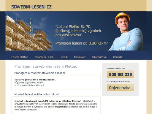 lešení - pronájem, půjčovna