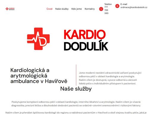 kardio dodulík kardiologická a arytmologická ambulance v havířově jsme moderní nestátní zdravotnické zařízení poskytující odbornou péči v oblasti kardiologie a arytmologie. naším cílem je dostupná, vysoce odborná a zároveň lidská péče s individuálním přístupem k pacientovi. jsme moderní nestátní zdravotnické zařízení poskytující odbornou péči v oblasti kardiologie a arytmologie. naším cílem je dostupná, vysoce odborná