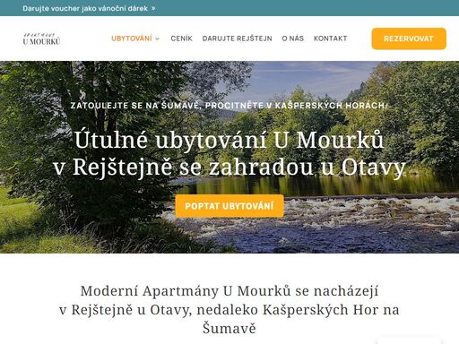 nabízíme útulné ubytování na šumavě ve dvou přízemních nově zrekonstruovaných apartmánech u mourků s velkou zahradou lemovanou otavou v centru historické obce