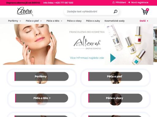 přírodní a bio kosmetika, francouzské barevné vůně altearah bio, založené na aromaterapii a chromoterapii, italské květinové vůně montalto: bio parfémové vody, přírodní toaletní vody, parfémy roll-on, sprchové gely a tělové krémy a oleje
