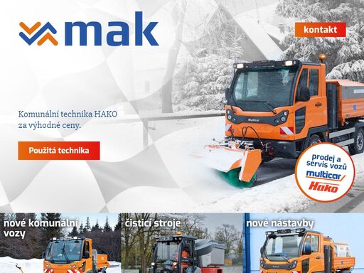 autorizovaný servis a prodejce nové i použité komunální a čisticí techniky značek multicar a hako v českých budějovicích.