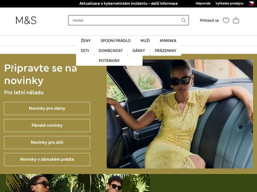 vítejte na stránkách pro marks & spencer. nakupujte dámské, pánské a dětské oblečení, ale také oblečení pro malé děti a domácí potřeby, to vše v oblasti marks & spencer czech republic