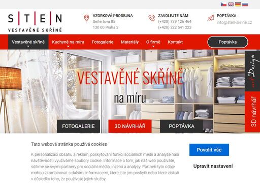 vestavěné skříně na míru. dlouholeté zkušenosti, 3d návrhy zdarma, výhodné ceny.