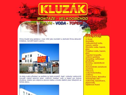 kluzak s.r.o. velkoobchod - montaze : plyn - voda - topeni