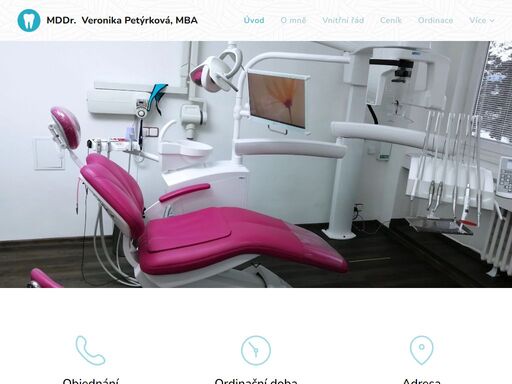 mddr. veronika petýrková, mba - zubní ordinace týn nad vltavou