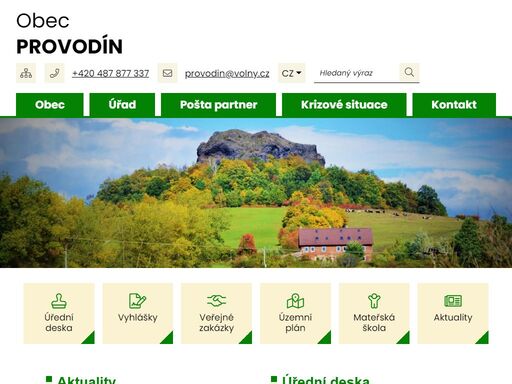 oficiální stránky obce provodín