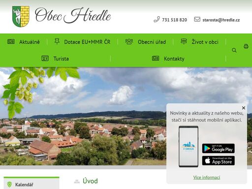 oficiální stránky obce hředle