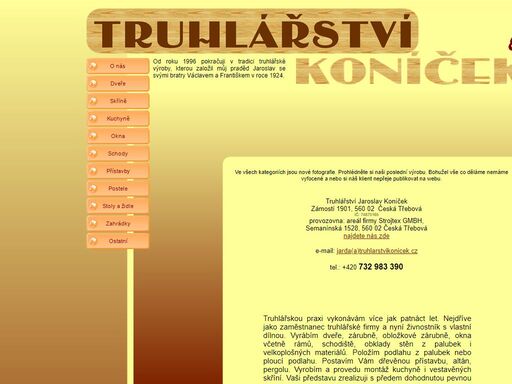 truhlářství jaroslav koníček česká třebová - výroba oken, dveří, schodišť, zahradních staveb, pokladka podlah atd.