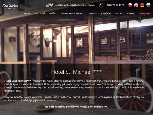 hotel sant michael*** - malebný bb hotel, který se nachází v březové u karlových varů, v těsné blízkosti řeky teplé s mnoha cyklistickými a turistickými trasami. hotel je vhodný jak pro hosty vyžadující klidné prostředí, tak pro rodiny s dětmi...