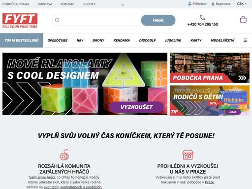 co dělat ve volném čase? závodíš v rubikově kostce, žongluješ, hraješ discgolf, freestyle yoyo nebo trikuješ v kendamě, fyft je projekt, kde každá aktivita má svůj prostor.
