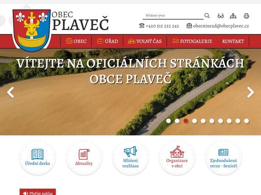 oficiální stránky obce plaveč