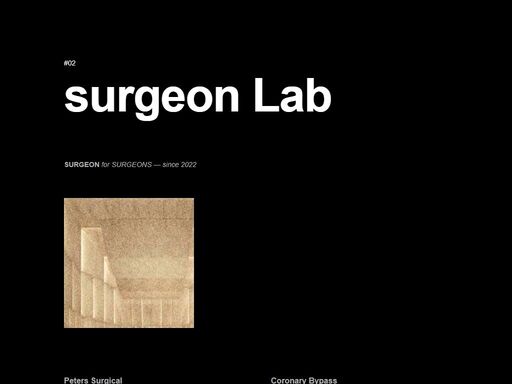 surgeon lab, důvěryhodný poskytovatel od roku 2022, se specializuje na špičkové chirurgické potřeby, nástroje a šicí materiály. výhradní distributor produktů peters surgical a delacroix-chevalier v české republice.