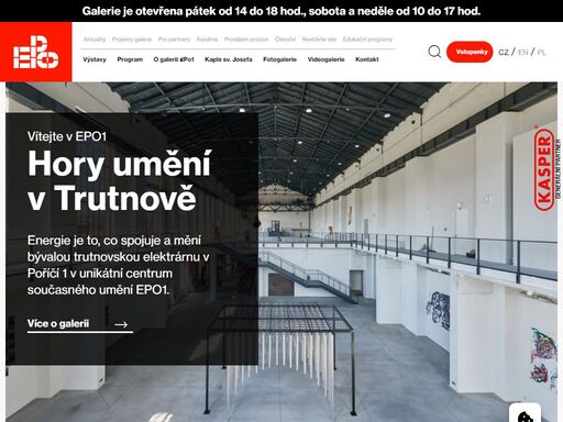 centrum současného umění epo1 v trutnově je nevšední prostor pro umělce vybudovaný v historickém objektu bývalé elektrárny.