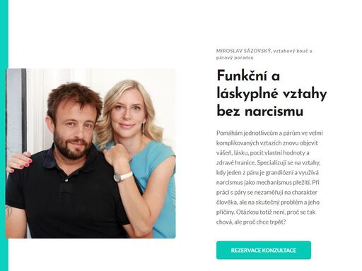 vztahový kouč, párový poradce, koučuje páry v komplikovaných vztazích. založil institut evoluce vztahu a vede tým koučů.