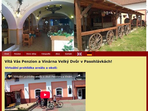 penzion a vinárna velký dvůr pasohlávky | ubytování v pasohlávkách