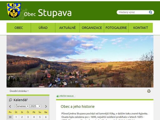 oficiální stránky obce stupava