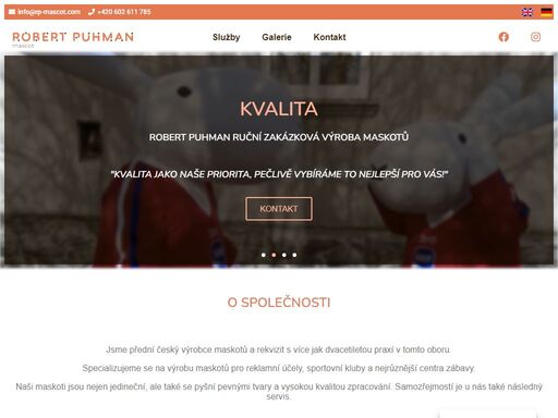 ruční zakázková výroba maskotů (reklamních a klubových). patříme mezi top světové výrobce maskotů! naši maskoti mají pevné tvary a jejich kvalitu rozeznáte okamžitě.