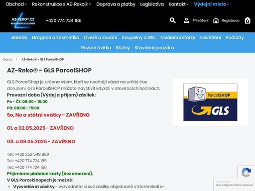az-reko - gls parcelshop
