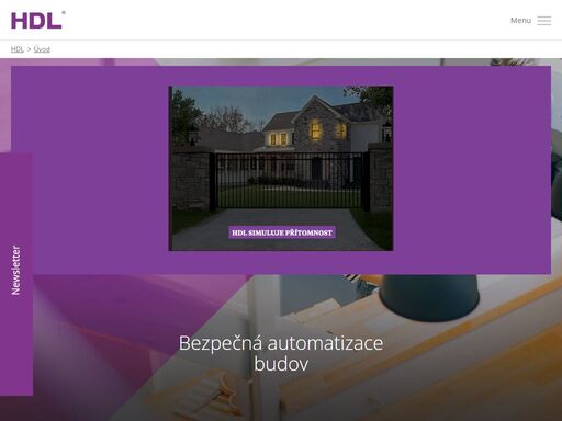 hdl - automatizace budov. moderní design. bezdrátové technologie. spolehlivost.