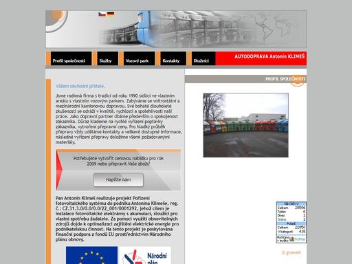 autodoprava antonín klimeš - vnitrostátní a mezinárodní kamionová doprava