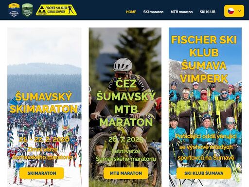 fischer ski klub šumava vimperk a jeho aktivity, šumavský skimaraton, šumavský mtb maraton a další závody.