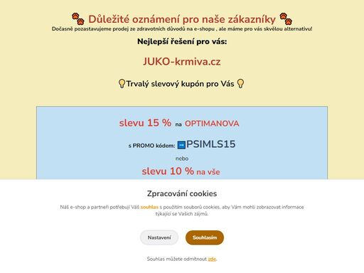 chovatelké potřeba, granule pro brno a okolí a čr, calibra, brit, optimanova, n&d, barking heads, ess, orijen, best breeder, nativia, polaris, acana,..