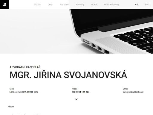 advokátní kancelář v brně, mgr. jiřina svojanovská nabízí svým klientům kvalitní právní služby v brně a okolí. advokátní kancelář zajišťuje právní služby pro tuzemskou i zahraniční klientelu, a to prakticky ve všech odvětvích.