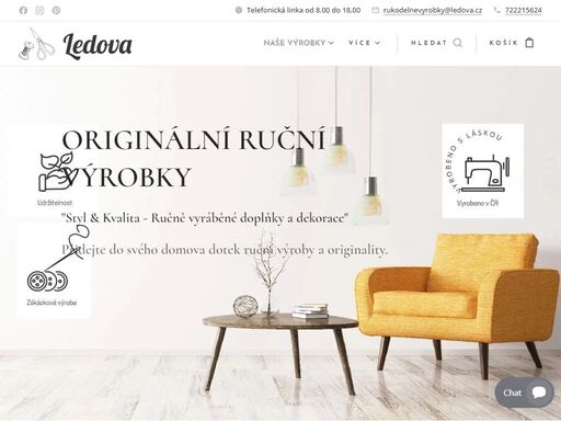 vítejte na našem e-shopu, kde najdete jedinečné a originální ručně vyráběné produkty pro váš domov i šatník. nabízíme široký sortiment kvalitních výrobků, které vynikají precizním zpracováním a jedinečným designem