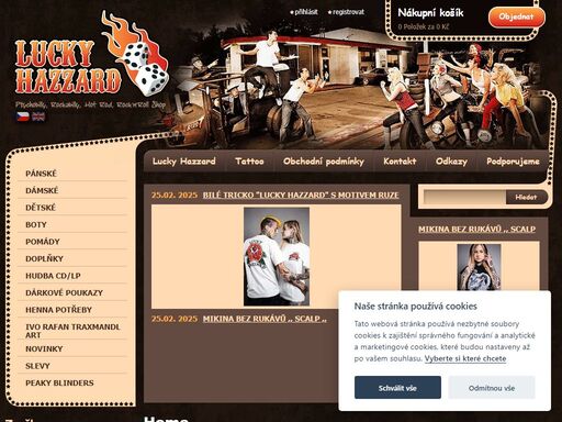 lucky hazzard shop - prodej oblečení a doplňků pro rockabilly, rock´n´roll, psychobilly, hot rod, punk, ska - 